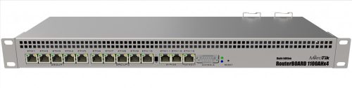 MikroTik RB1100AHx4 Dude Edition | Router | 13x RJ45 1000Mb/s, 1x microSD, 2x SATA, 2x M.2, 60GB drive included