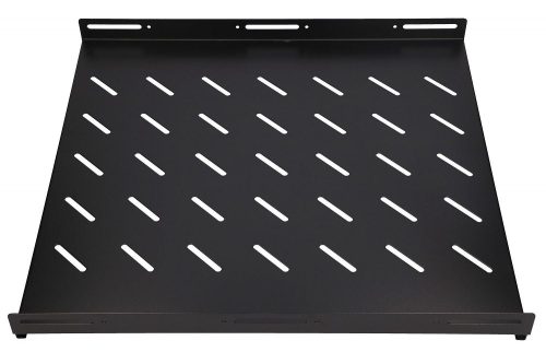Extralink 1U 500mm Black | Fixed shelf | 19", for 800mm depth cabinets