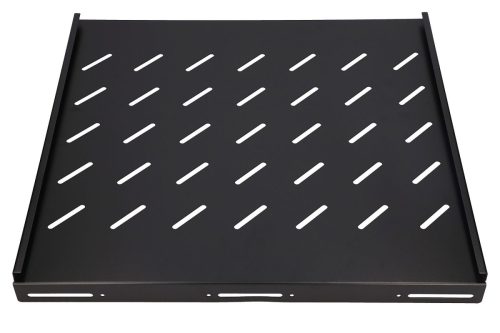 Extralink 1U 500mm Black | Fixed shelf | 19", 502 x 472mm, for 800mm depth cabinets
