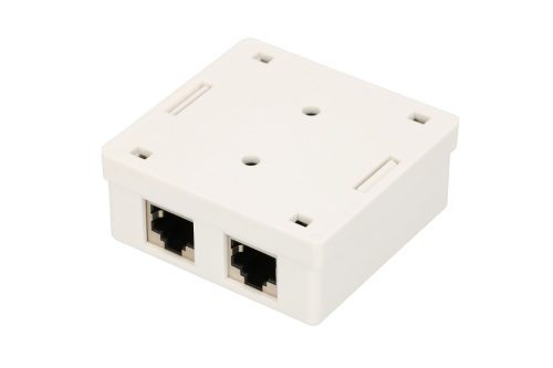 Extralink | Wall mount outlet | 2x RJ45 KAT5E STP
