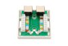Extralink | Wall mount outlet | 2x RJ45 KAT5E STP
