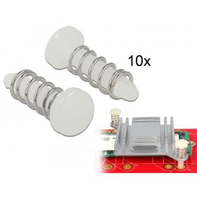   Delock rugós hűtőborda rögzítő szegecs 10db fehér (18272)
