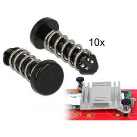   Delock rugós hűtőborda rögzítő szegecs 10db fekete (18273)