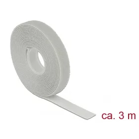   Delock Hurkolható rögzítők, 3 m x 13 mm (H x Sz) tekercs, szürke (18275)