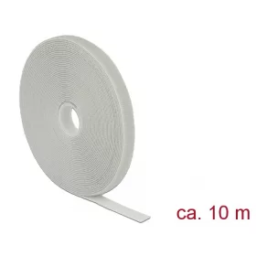   Delock Hurkolható rögzítők, 10 m x 13 mm (H x Sz) tekercs, szürke