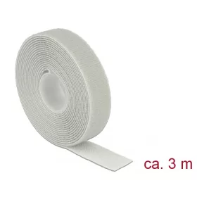   Delock Hurkolható rögzítők, 3 m x 20 mm (H x Sz) tekercs, szürke