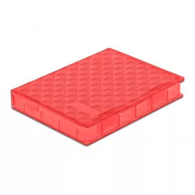 Delock 2.5  HDD / SSD átlátszó védő piros (18370)
