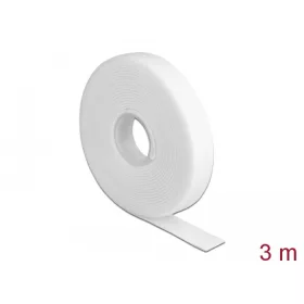   Delock Velcro fehér ragasztó szalag guriga Hx 3 m x Sz 13 mm (18376)