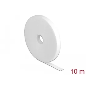   Delock Velcro fehér ragasztó szalag guriga Hx 10 m x Sz 13 mm (18378)