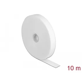   Delock Velcro fehér ragasztó szalag guriga Hx 10 m x Sz 20 mm (18382)