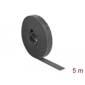   Delock Velcro szürke ragasztó szalag guriga Hx 5 m x Sz 15 mm (18390)
