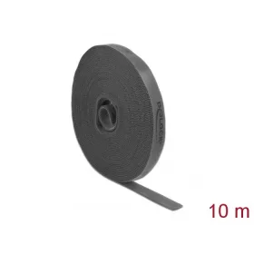   Delock Velcro szürke ragasztó szalag guriga Hx 10 m x Sz 15 mm (18391)