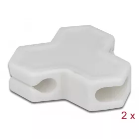 Delock 18401 öntapadós kábeltartó 2db fehér