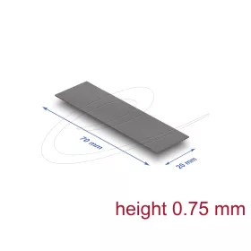   Delock Hővezető párna 70 x 20 x 0,75 mm M.2 modulokhoz 3,2 W/mK   alacsony olaj szivárgás