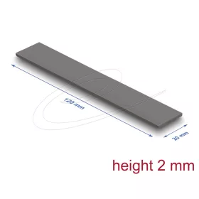   Delock Hővezető párna 120 x 20 x 2 mm M.2 modulokhoz 3,2 W/mK   alacsony olaj szivárgás