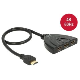   DeLock HDMI Switch HDMI UHD 3x HDMI in 1x HDMI out 4k - 50cm kábel (18600)