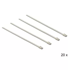   Delock Rozsdamentes acél kábelkötegelők, 200 x 4,6 mm (H x Sz), 20 darab