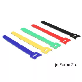   Delock Hurkolható rögzítők, 150 x 12 mm (H x Sz), 10 darab, színes (18634)