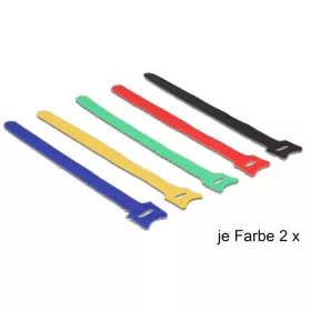   Delock Hurkolható rögzítők, 200 x 12 mm (H x Sz), 10 darab, színes (18635)