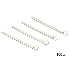   Delock Kioldható kábelkötegelők, fehér szín, 150 x 7,2 mm (H x Sz), 100 darab (18638)