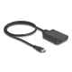 Delock HDMI kapcsoló 2 x HDMI bemenet - 1 x HDMI kimenet 8K 60 Hz, integrált kábellel 50 cm