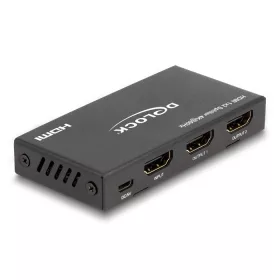   Delock HDMI elosztó 1 x HDMI megoszlik 2 x HDMI-vé, 4K 60 Hz kimenettel és downscalerrel (18651)