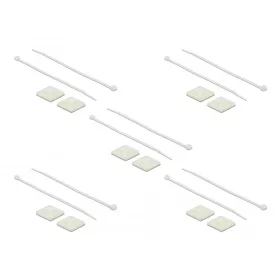   Delock Kábelkötegelő talp 30 x 30 mm, kábelkötegelővel, melynek hossza 200 mm x szélessége 4,8 mm fe (18678)