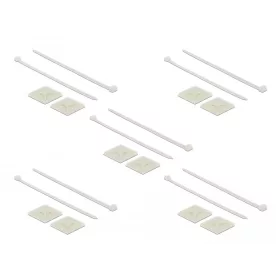   Delock Kábelkötegelő talp 40 x 40 mm, kábelkötegelővel, melynek hossza 250 mm x szélessége 7,2 mm fe (18679)