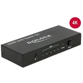   Delock HDMI UHD-kapcsoló, 5 x HDMI-bemenet > 1 x HDMI-kimenet, 4K