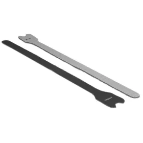   Delock Hurkolható kábelkötegelő 300  x 12 mm 10 db fekete (18688)