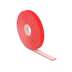   Delock Hurkolható rögzítok, 5 m x 13 mm (H x Sz) tekercs, piros (18719)