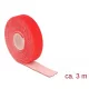 Delock Hurkolható rögzítők, 3 m x 20 mm (H x Sz) tekercs, piros (18722)