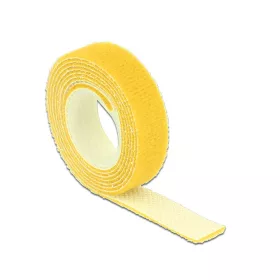   Delock Hurkolható rögzítok, 1 m x 13 mm (H x Sz) tekercs, sárga