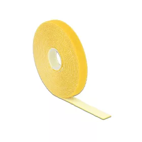   Delock Hurkolható rögzítok, 5 m x 13 mm (H x Sz) tekercs, sárga (18735)