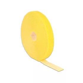   Delock Hurkolható rögzítok, 10 m x 20 mm (H x Sz) tekercs, sárga (18740)