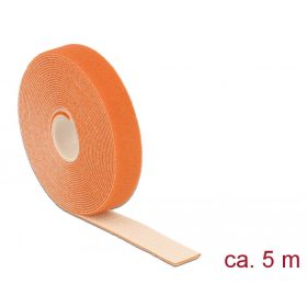   Delock Hurkolható rögzítők, 5 m x 20 mm (H x Sz) tekercs, narancssárga (18747)