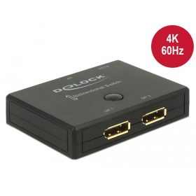   Delock Displayport 2 1 kapcsoló kétirányú 4K 60 Hz (18750)