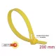 Delock Kábelösszeköto újrahasznosítható hoálló hossza 200 mm, szélessége 7,5 mm, 100 db. sárga