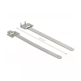   Delock Rozsdamentes acél, újrahasználható kábelkötegek összeköto kampóval hossz: 150 mm szélesség: 1 (18762)