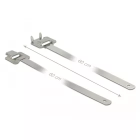   Delock Rozsdamentes acél, újrahasználható kábelkötegek összeköto kampóval hossz: 600 mm szélesség: 1 (18765)