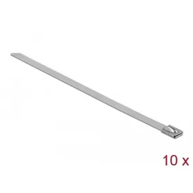   Delock Rozsdamentes acél kábelkötegelők, 200 x 7,9 mm (H x Sz), 10 darab (18771)