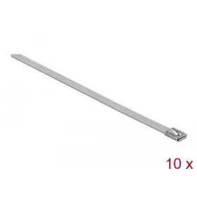   Delock Rozsdamentes Acél Kábelkötegek Hossza 300 x Szélesség 7,9 mm 10 db.