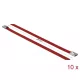 Delock Rozsdamentes Acél Kábelkötegek Hossza 200 x Szélesség 7,9 mm piros 10 db. (18781)