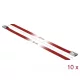 Delock Rozsdamentes Acél Kábelkötegek Hossza 300 x Szélesség 7,9 mm piros 10 db. (18782)