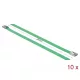 Delock Rozsdamentes Acél Kábelkötegek Hossza 200 x Szélesség 7,9 mm zöld 10 db. (18805)