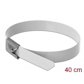   Delock rozsdamentes acél kábelkötegelő 400x7,9mm fehér 10db (18823)