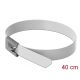 Delock rozsdamentes acél kábelkötegelő 400x7,9mm fehér 10db (18823)