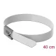 Delock rozsdamentes acél kábelkötegelő 400x7,9mm fehér 10db (18823)