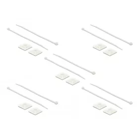   Delock Kábelkötegelő talp 25 x 25 mm, kábelkötegelővel, melynek hossza 300 mm x szélessége 4,8 mm fe (18834)