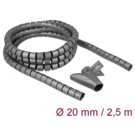   Delock spirális kábelburkolat behúzó eszközzel 2,5m x 20mm szürke (18844)